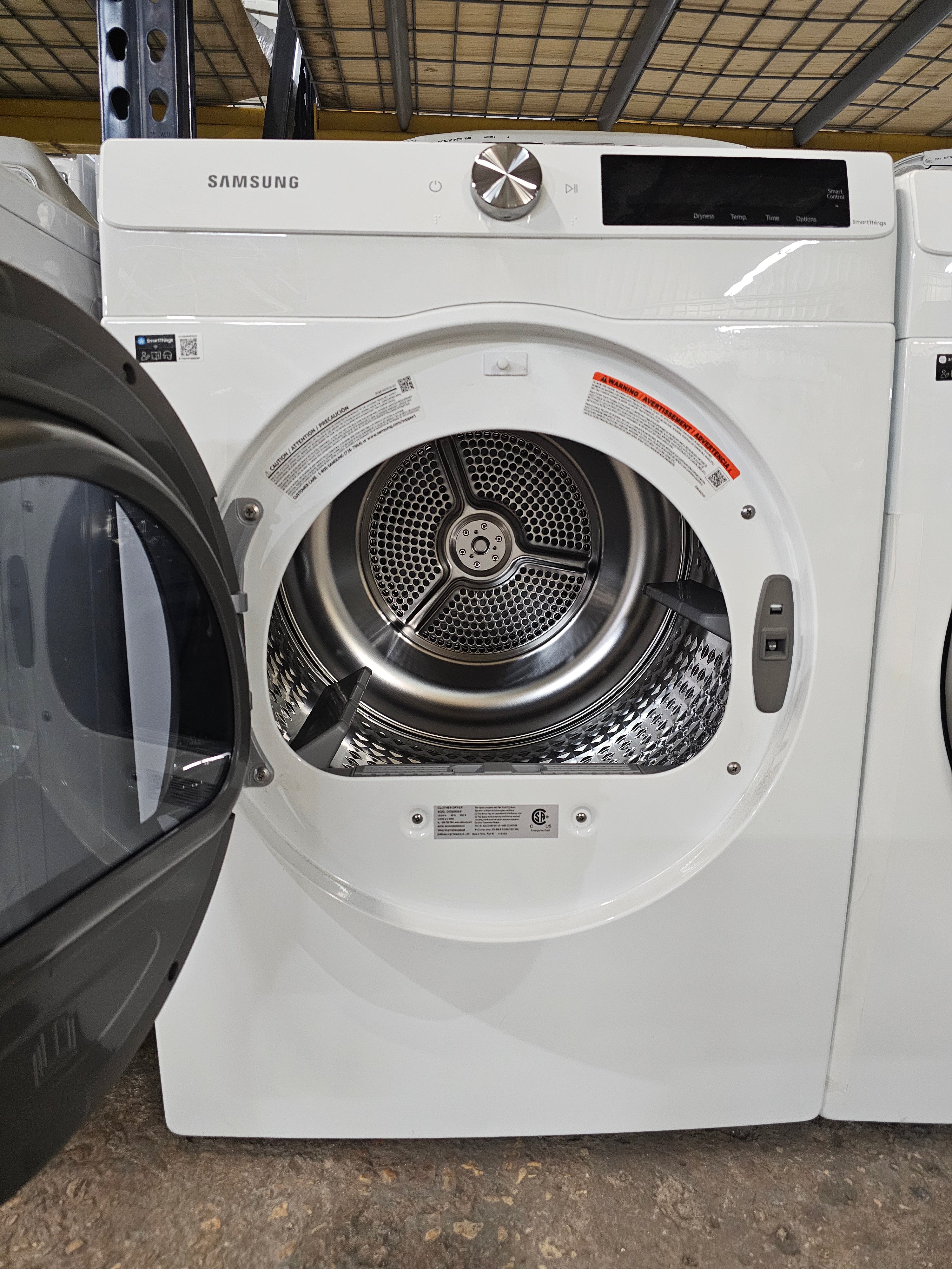 Samsung - 4.0 Cu. Ft. Stackable Smart Electric Dryer with AI Smart Dial - White